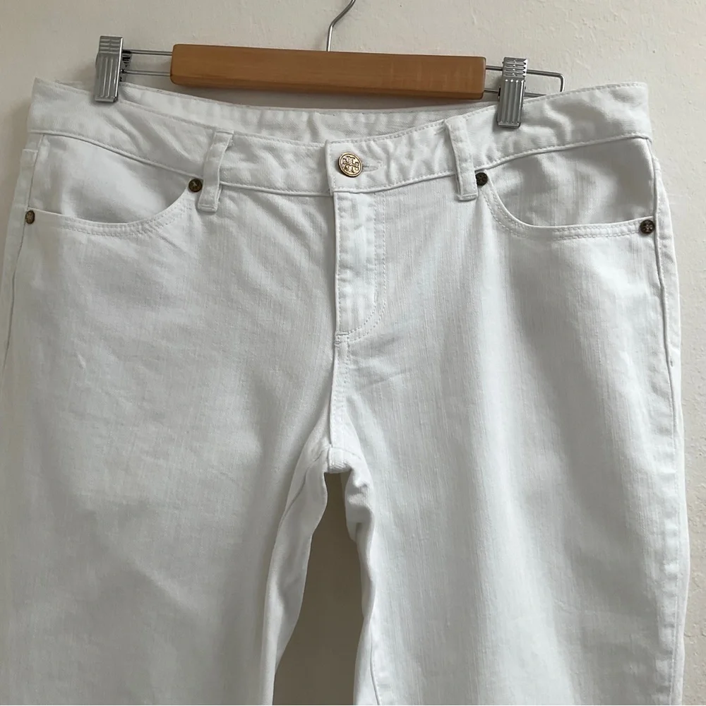 Tory Burch Cropped Slim Jeans White Size 31